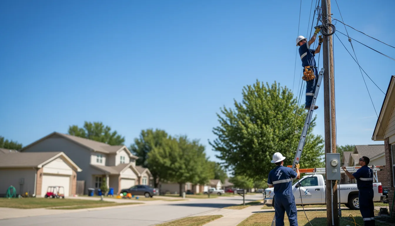Residential electrician providing installation services in Central City, IA